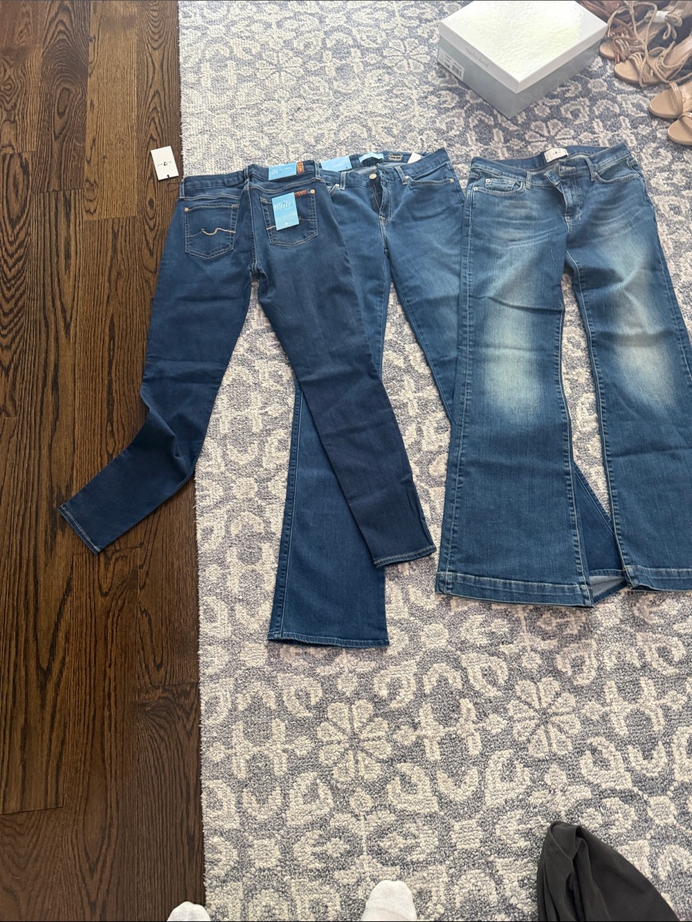 7 For All Mankind Women's Denim Flare Jeans - Blue Washes